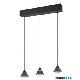   TRIO 337010332 ROMEO függeszték incl.3x7W LED/700lm/2300+3000+4000K ↕200cm ↔55cm Ø10cm matt fekete