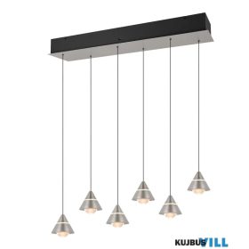   TRIO 337010607 ROMEO függeszték incl.6x7W LED/700lm/2300+3000+4000K ↕200cm ↔75cm ↗16cm Ø10cm matt nikkel