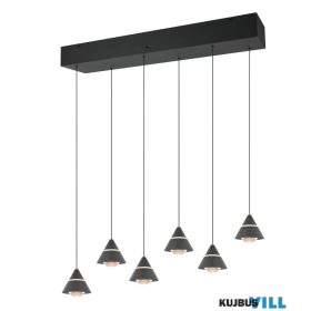   TRIO 337010632 ROMEO függeszték incl.6x7W LED/700lm/2300+3000+4000K ↕200cm ↔75cm ↗16cm Ø10cm matt fekete