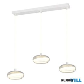   TRIO 337810331 TARSIA függeszték 3x12W LED/3x1667lm 4000K ↕150cm ↔91,5cm ↗21,5cm matt fehér