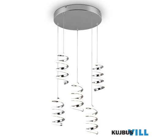 TR R34185306 LAOLA függeszték 5x 7W-LED, 4000K ∅ 35cm45cm↕ 30cm, max. 150cm króm