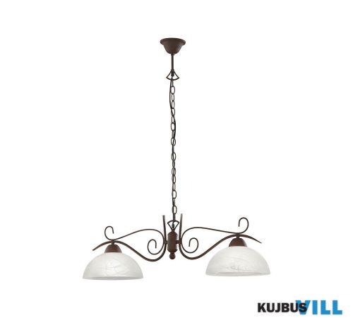 TR R3432-24 COUNTRY függeszték excl.2xE27 ↕150cm ↔82cm ↗ 25cm rozsdabarna