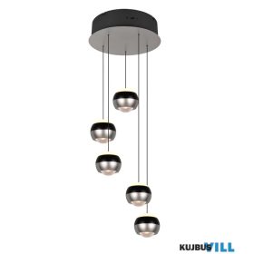   TRIO 344430507 ORBIT LED függeszték/5 40W/4800lm CCT Ø30cm ↕8-200cm matt nikkel