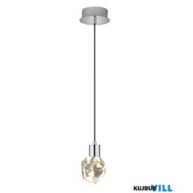   TRIO 354510106 VERANO LED függeszték/1 5,5W /660lm CCT ↕150cm Ø13cm króm, kristály
