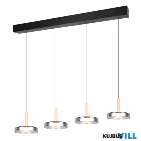   TRIO 354910432 CELESTE függeszték incl.4x7,5W LED/3000Lm/3000K ↕150cm ↔115cm ↗22cm matt fekete