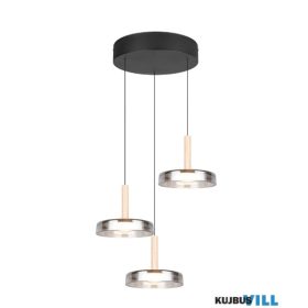   TRIO 354930332 CELESTE függeszték incl.3x7,5W LED/2250Lm/3000K ↕150cm Ø50cm matt fekete