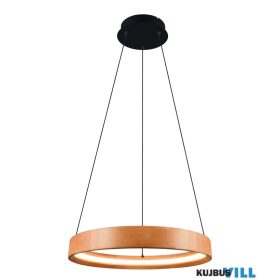  TRIO 355030130 LYNWOOD függeszték incl.1x28W LED/3300lm/3000K ↕150cm Ø50cm fa