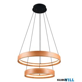   TRIO 355039130 LYNWOOD függeszték incl.1x37W LED/4300lm/3000K ↕150cm Ø60cm fa