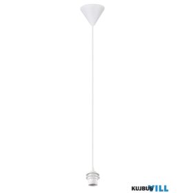   TRIO 359190101 SALA függeszték excl.1xE27 ↕200cm Ø12cm textil kábel fehér