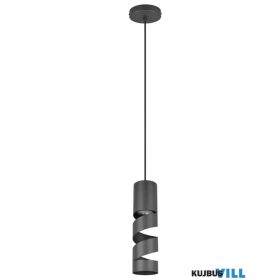   TRIO 364000132 STREAM függeszték excl.1xGU10 ↕150cm Ø8cm matt fekete