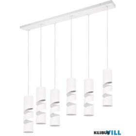   TRIO 364000631 STREAM függeszték excl.6xGU10 ↕150cm ↔100cm ↗9cm Ø8cm matt fehér