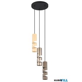   TRIO 364030317 STREAM függeszték excl.3xGU10 ↕150cm Ø28cm multicolor