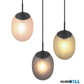   TRIO 364230317 FACETTE függeszték excl.3xE27 ↕120cm Ø43cm multicolor