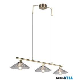   TRIO R36523004 ELUNA fügeszték excl.3xE27/60W ↕150cm ↔100cm ↗25cm antik réz