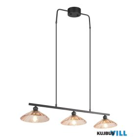   TRIO R36523032 ELUNA fügeszték excl.3xE27/60W ↕150cm ↔100cm ↗25cm matt fekete