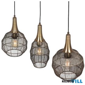   TRIO 365400304 SORAYA függeszték excl.3xE27 ↕150cm ↔86cm ↗26cm antik réz