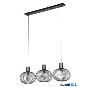   TRIO 365700332 GILA függeszték excl.3xE27 ↕150cm ↔120cm Ø33cm matt fekete