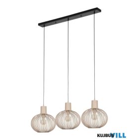   TRIO 365700366 GILA függeszték excl.3xE27 ↕150cm ↔120cm Ø33cm homok szín