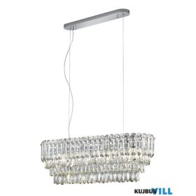   TRIO 367601006 MALIZIA függeszték 10xE14/40W ↔96cm ↕150cm ↗29cm króm, kristály