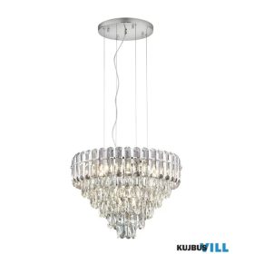   TRIO 367601206 MALIZIA függeszték 12xE14/40W Ø58cm ↕150cm króm, kristály