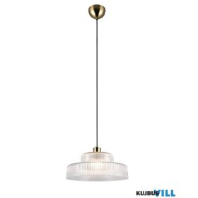   TRIO R36761052 ABELLA függeszték excl.1xE27/10W ↕150cm Ø35cm átlátszó üveg