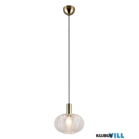   TRIO R36771052 ELVEZIA függeszték excl.1xE27/10W ↕150cm Ø26cm átlátszó üveg