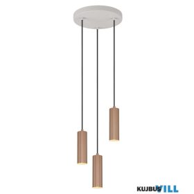   TRIO 367730365 SOKA függeszték excl.3xGU10 ↕150cm Ø28cm kávébarna