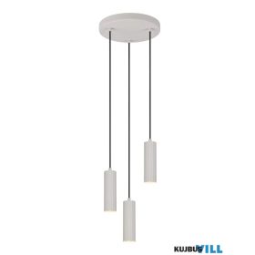   TRIO 367730376 SOKA függeszték excl.3xGU10 ↕150cm Ø28cm szürke