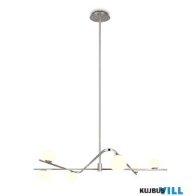   TRIO 368900607 FLAMING függeszték excl.6xG9 ↕200cm ↔115cm ↗73cm matt nikkel