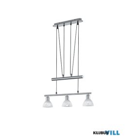   TRIO 371010307 LEVISTO függeszték incl.3x4,9W E14/470Lm/3000K ↕160cm ↔60,5cm ↗ 11cm matt nikkel