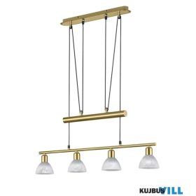   TRIO 371010408 LEVISTO függeszték incl.4x4,9W E14/470Lm/3000K ↕160cm ↔80cm ↗ 11cm matt réz