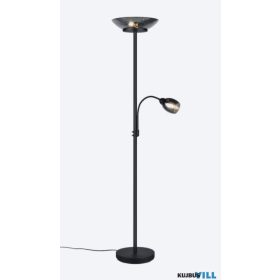   TRIO R40063132 GERRY állólámpa excl.2xE27/18W & excl.1xE14/10W ↕180cm Ø34cm matt fekete/króm üveg