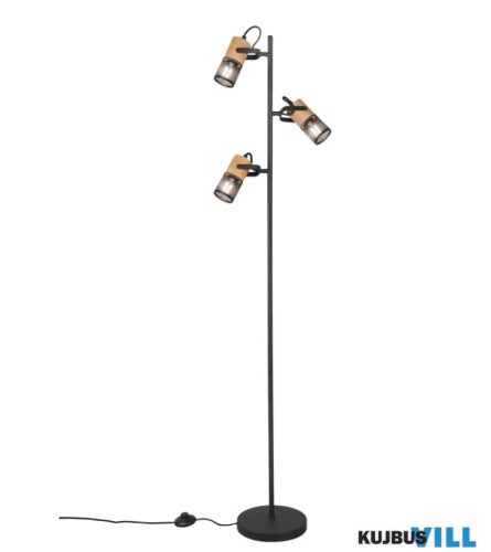 TR 404300332 TOSH állólámpa excl.3xE14 ↕150cm Ø23cm matt fekete