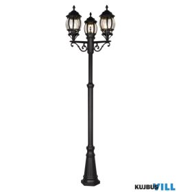   TR 406960332 ELVO kültéri állólámpa excl.3xE27 ↕240cm ↗57cm matt fekete