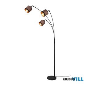   TRIO R41553041 DAVOS állólámpa excl.3xE14 ↔70cm ↕190cm ∅12cm taupe