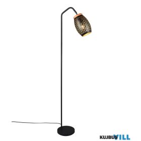   TRIO R41571080 BIDAR állólámpa excl.1xE27/10W ↕147cm ↔40cm Ø22cm fekete/arany