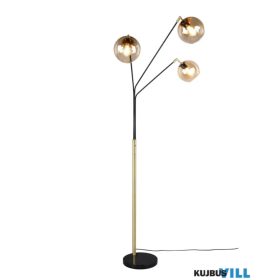   TRIO 416900380 PAXTON állólámpa/3 E27/10W ↕200cm ↔74,5cm ↗30cm fekete/arany