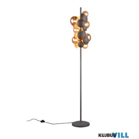   TRIO 417400742 BUBBLE állólámpa/7 G9/10W →28,5cm ↗25cm ↑155cm antracit, arany, borostyán üveg