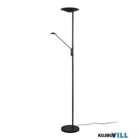   TRIO 425610232 BRANTFORD állólámpa incl.1x30W LED/3500Lm/2700+3200+4000K & incl.1x6,5W LED/650Lm/2700+3200+4000K ↕180cm ↔30cm ↗ 41,6cm matt fekete