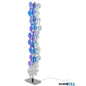   TRIO R43681153 PULSE állólámpa incl.1x18W LED/2000lm/4000K ↕119cm ↔19cm ↗9,5cm irizáló átlátszó