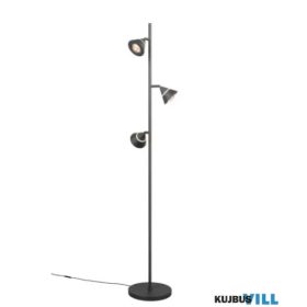   TRIO 437010332 ROMEO állólámpa incl.3x5W LED/820lm/2300+3000+4000K ↕150cm Ø25cm matt fekete