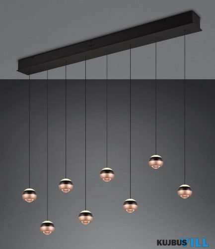 TR 344410832 ORBIT LED függeszték/8 64W/7680lm CCT ↔155cm ↗13cm ↕8-200cm matt fekete, kávé