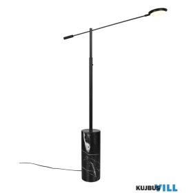   TRIO 454610132 FIORE LED állólámpa 10W/1200lm CCT ↕145cm ↔15cm ↗64cm matt fekete, márvány