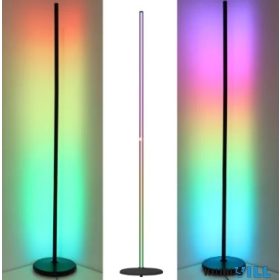   TRIO R45711102 TENDO LED állólámpa 11W, 55lm, RGBW ↔ 3cm↗ 3cm↕ 155cm fekete