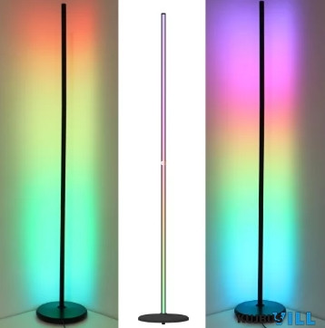 TR R45711102 TENDO LED állólámpa 11W, 55lm, RGBW ↔ 3cm↗ 3cm↕ 155cm fekete