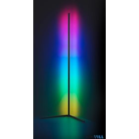  TRIO R45721102 LEVEL LED állólámpa 10W, RGBW ↔ 43cm↗ 43cm↕ 141cm fekete