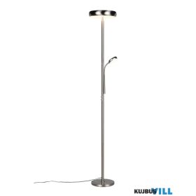   TRIO R45741107 PALERMO állólámpa 23W LED/2500lm/3000+4000+6500K & 4,5W LED/380lm/↕180cm Ø28cm matt nikkel