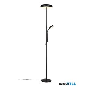   TRIO R45741132 PALERMO állólámpa 23W LED/2500lm/3000+4000+6500K & 4,5W LED/380lm/↕180cm Ø28cm matt fekete