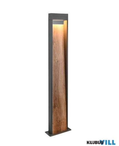 TR 446960135 SALMON kültéri állólámpa incl.1x11W LED/1200lm/3000K ↕100cm ↔21,5cm ↗9,5cm antracit/fa utánzat