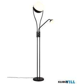   TRIO 478310232 CHRIS állólámpa 18W LED/2000lm/3000K & 3,8W LED/350lm/3000K ↕180cm Ø30cm matt fekete